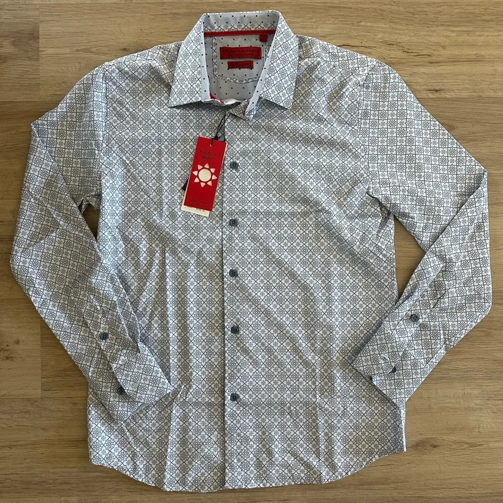 American Breed Shirts | American Breed Mens Dress Shirt | Color: Gray/White | Size: S | Mtnpoppythreads's Closet American Breed Shirts | American Breed Mens Dress Shirt | Color: Gray/White | Size: S | Mtnpoppythreads's Closet